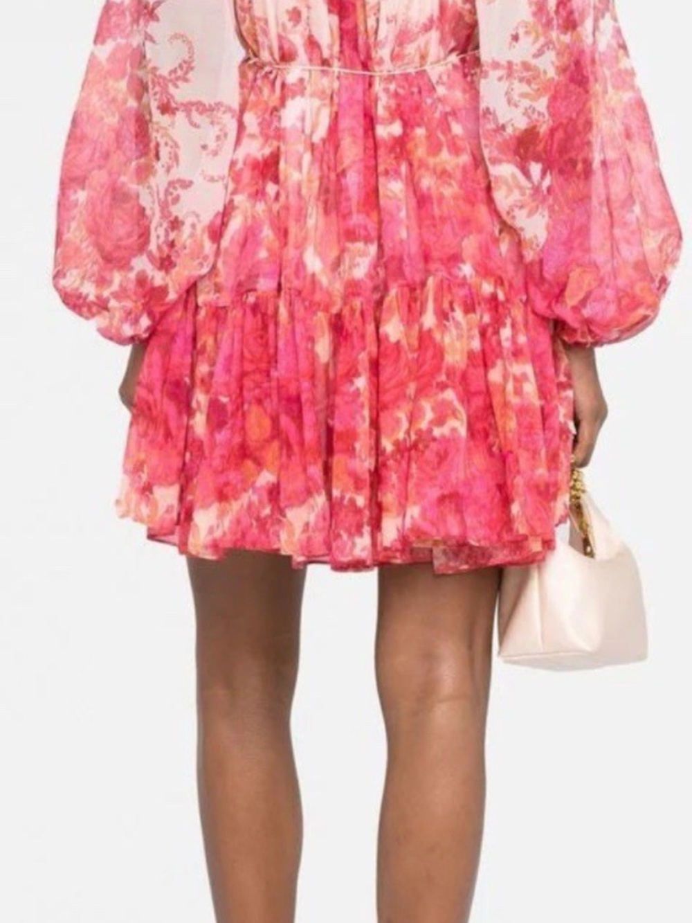 ZIMMERMANN High Tide Lantern Mini Dress $1,100 Floral Ruffle Tiered 0 AU - US 4 - Picture 4 of 12